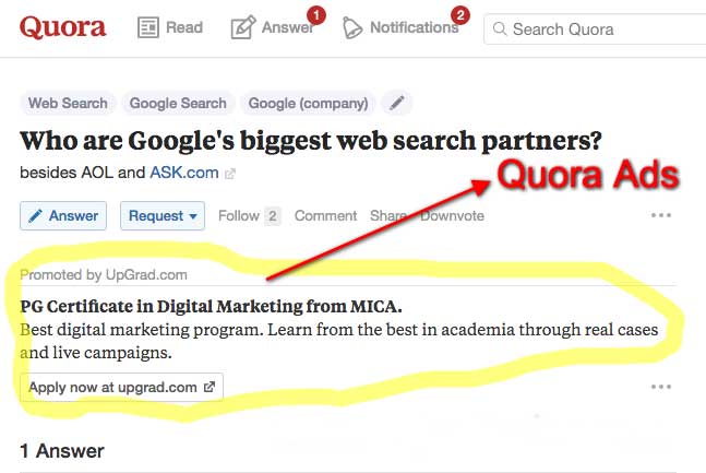 quora featured ads